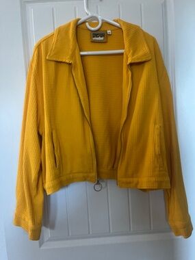 Big Bud Press Yellow Zip-Front Jacket - Casual Lightweight Coat